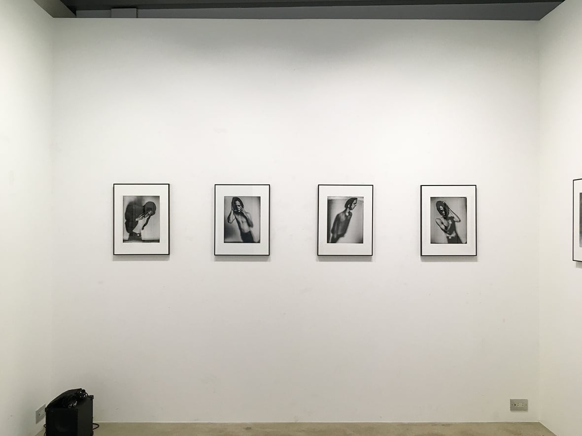 Framed photographic works installed at gallery 176 in 2020