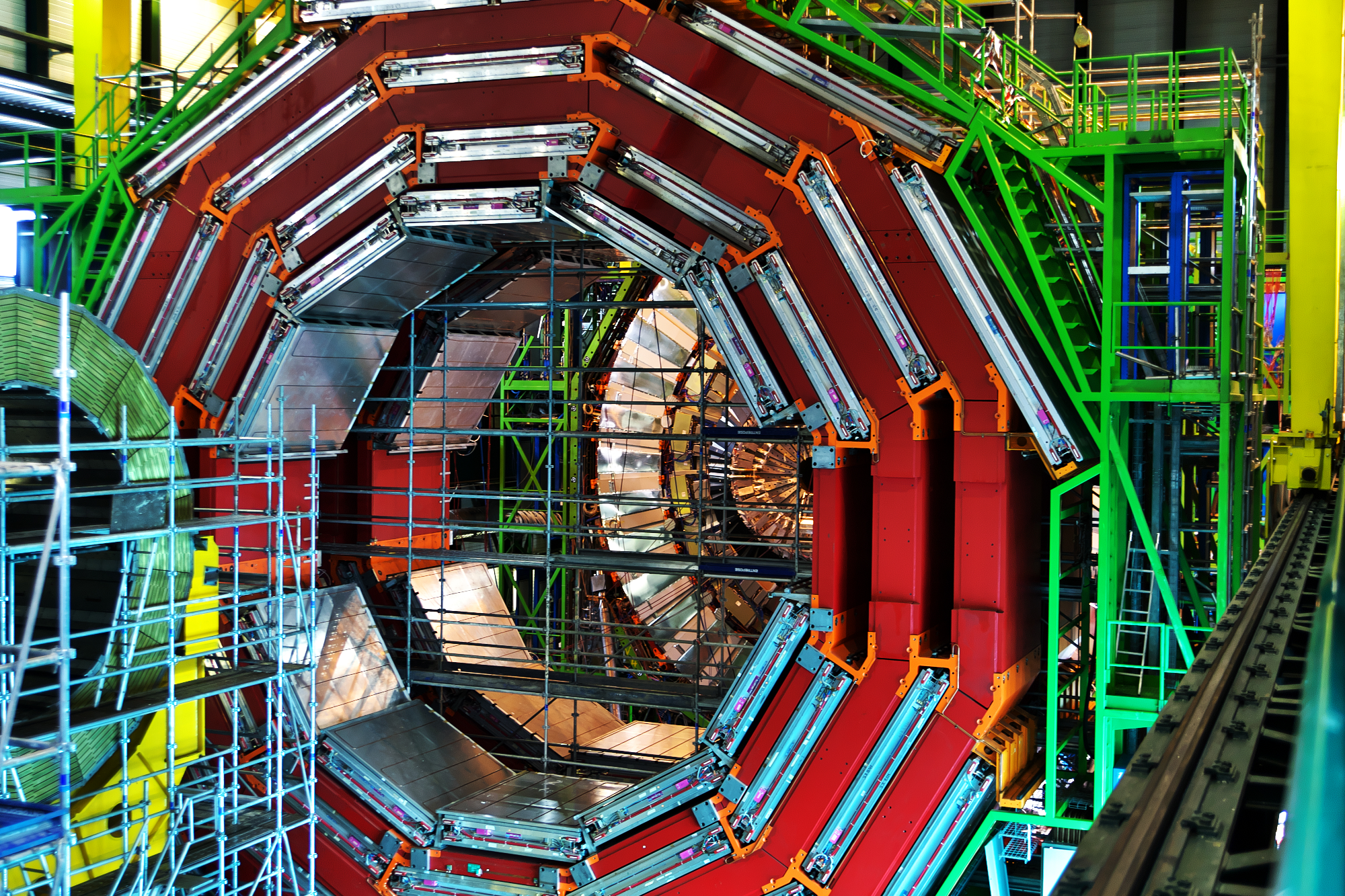 Experimental equipment inside the CERN research facility